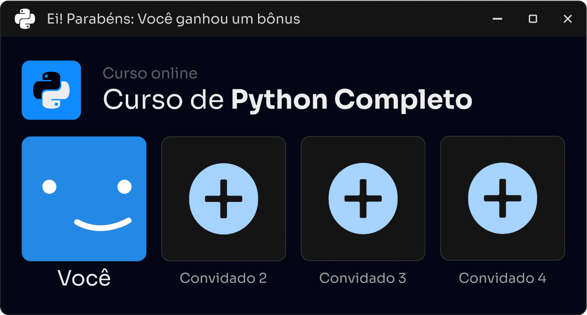 Quatro acessos individuais ao curso