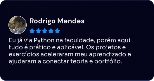 Depoimento de Rodrigo Mendes sobre conectar teoria, exercícios e portfólio