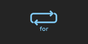 ícone de loop com o texto 'For' abaixo