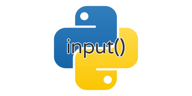 logo do Python com o texto input() no meio