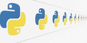 Vários logos do Python um ao lado do outro