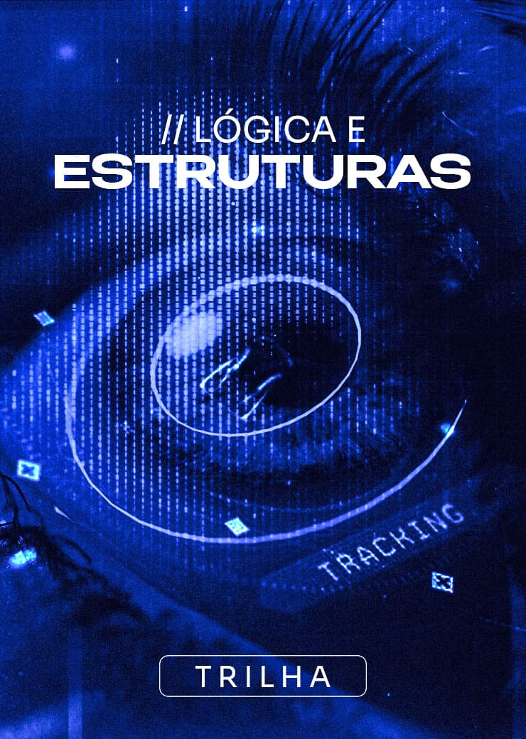 Capa da trilha lógica e estruturas do curso de Python da Academify