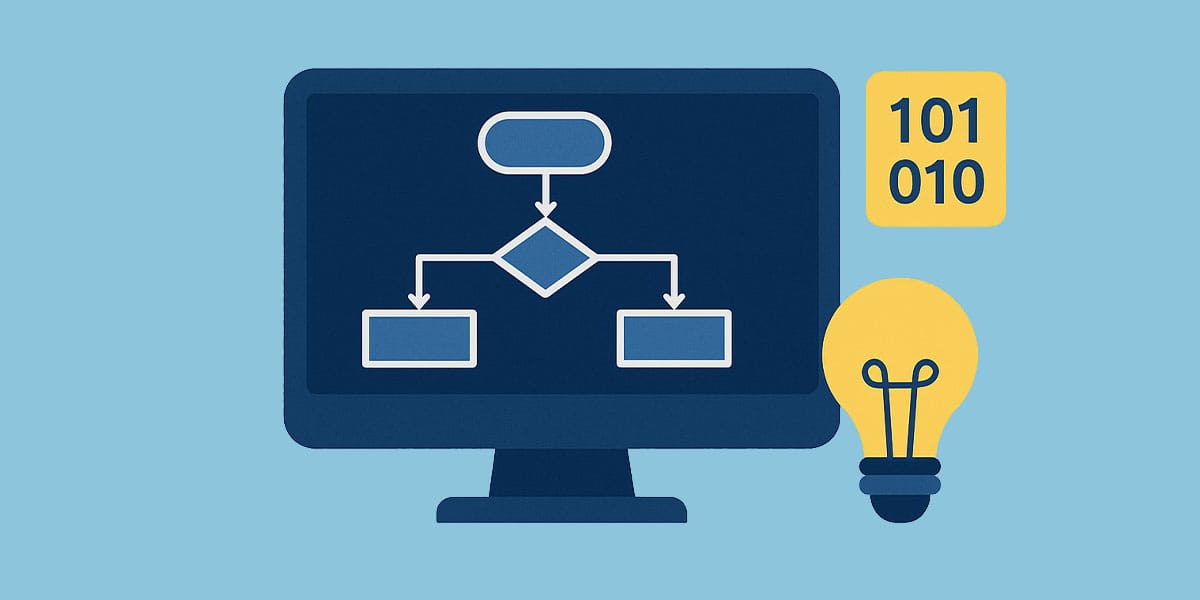 Ilustração que representa um algoritmo