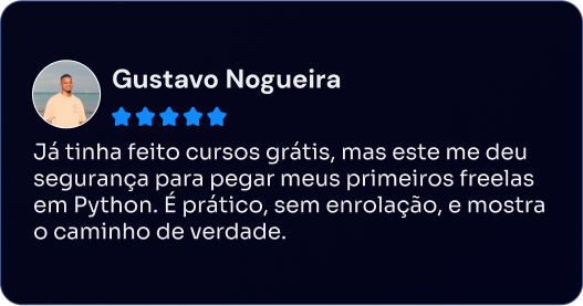 Depoimento do curso de Python da Academify