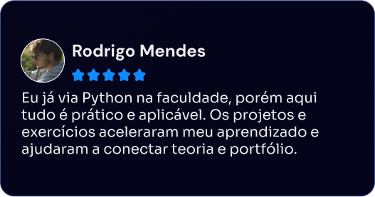 Depoimento do curso de Python da Academify