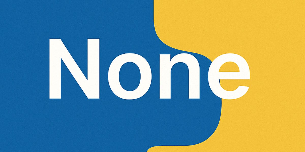 texto 'None' centralizado com um fundo com as cores do Pyton