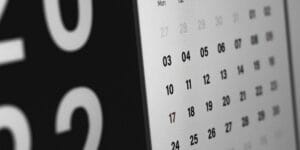 Foto de um calendário