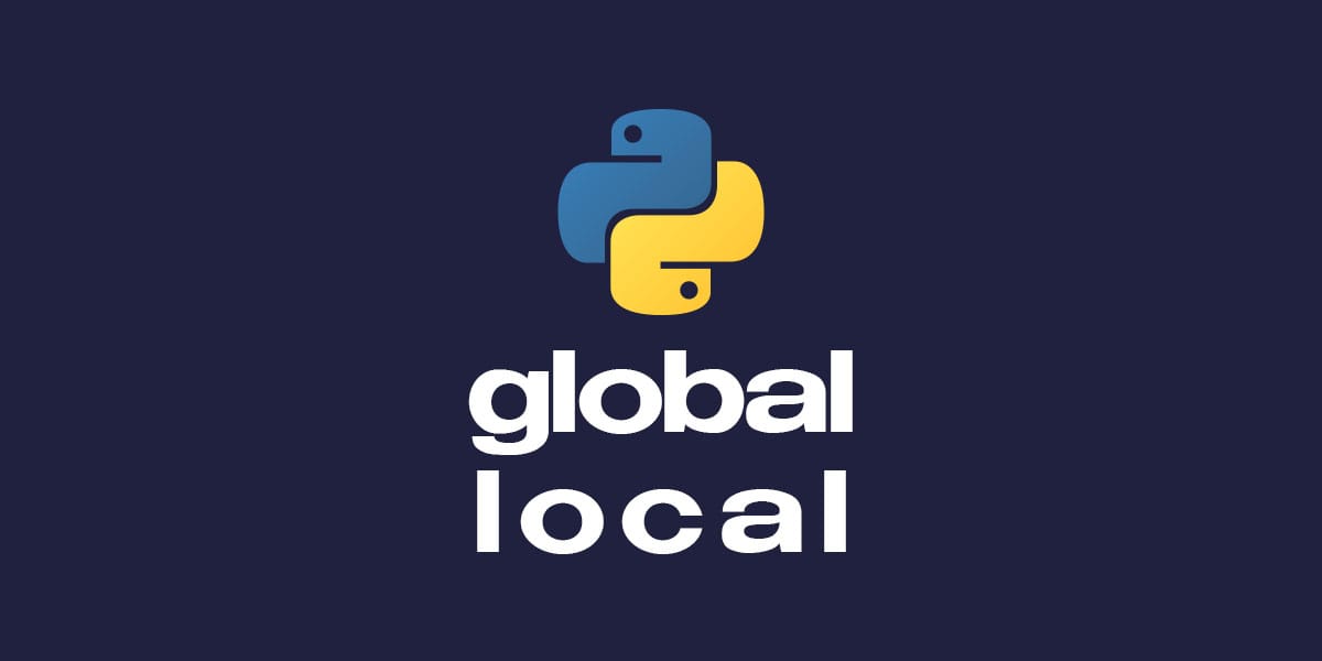 Logo do Python com as palavras global e local