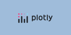 Logo do Plotly em um fundo azul-gelo
