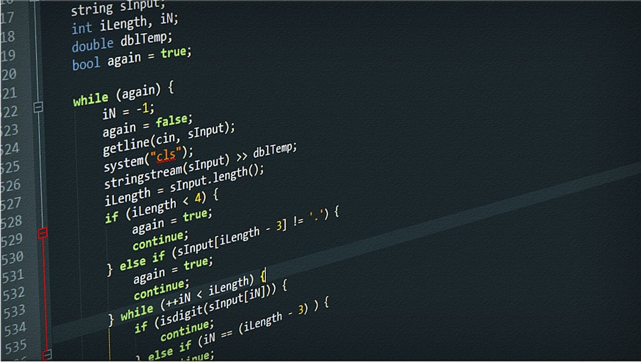 Code editor with numbered lines representing the Python linecache module