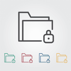 Carpeta con candado que representa tipos y permisos con stat en Python