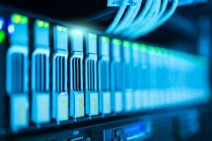 Server rack representing low-level HTTP connections with Python http.client