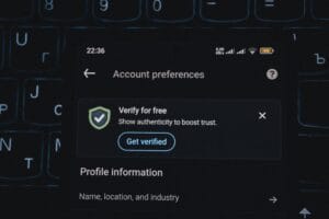 Tela de verificação de conta representando autenticação de mensagens com HMAC no Python