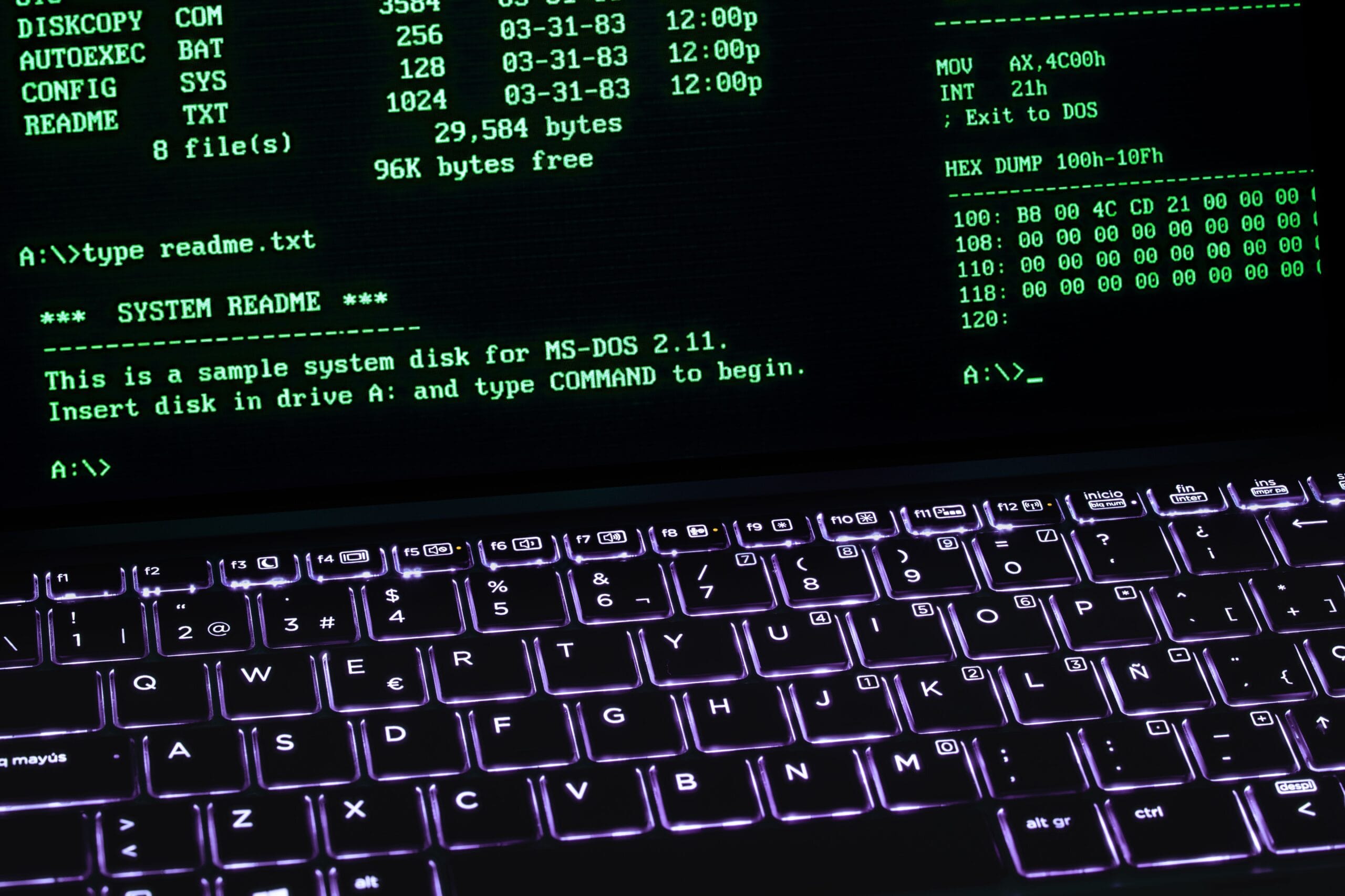 Laptop terminal representing temporary directory changes with Python contextlib.chdir